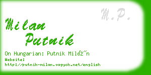milan putnik business card